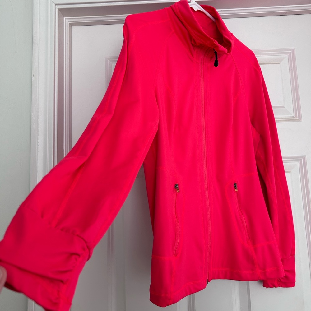 Neon Pink Athletic Full-Zip Top